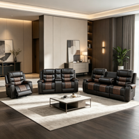 Fauteuil inclinable manuel en cuir respirant facile à nettoyer, nouvelle arrivée Frank, pour la salle familiale