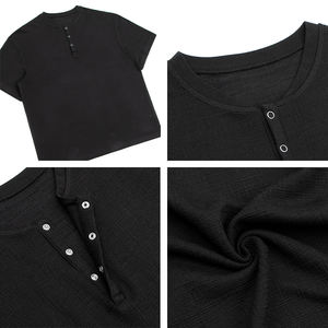 Camiseta Casual de Alta Calidad para Hombre, Venta al por Mayor, Estilo Cleanfit, Transpirable, con Botones, Tejido Jacquard, Personalizable - Product Image 4