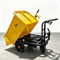 Mini-dumper électrique à benne basculante, chariot de transport électrique à déchargement automatique, chariot de transport électrique pour la construction