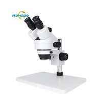 REHAZE Lab Trinocular Compound Stereo Microscope 10x Eyepiece 1080p HD LED Display Auto Focus IP53 with External Display Support