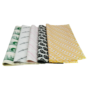 Papier de soie personnalisé pour bouquet, format A4, doré argenté, motif végétal, 17 g/m² - Product Image 3