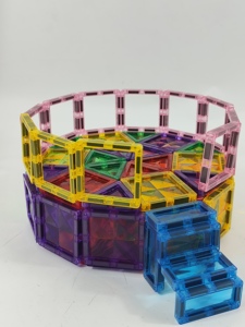 ชุดตัวต่อแม่เหล็กหลากสีขนาด 5 ซม. ของเล่นก่อสร้าง 100 ชิ้นสำหรับเด็ก - Product Image 4