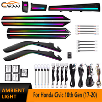 Lumière ambiante Cardoo pour Honda Civic 10ème génération 2017 - 2020, éclairage LED dynamique pour l'intérieur de la voiture, accessoires de mise à niveau