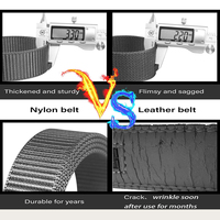 Ceinture à cliquet résistante à l'usure, ceinture tactique multifonctionnelle en nylon avec boucle coulissante automatique, ceinture d'entraînement tactique