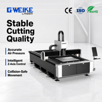 Mesin Pemotong Laser Fiber CNC 3-Axis Otomatis Digital AI untuk Plat Logam Baja Tahan Karat Aluminium - Desain Ringkas Pendingin Air PLT
