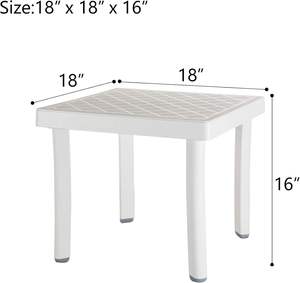 <span class=keywords><strong>Tumbona</strong></span> ajustable de aluminio para exteriores junto a la piscina, <span class=keywords><strong>tumbona</strong></span> de plástico para todo tipo de clima con mesa para cubierta de césped o patio trasero - Product Image 4