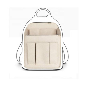 Vente en gros Sac à dos personnalisé léger Livre fourre-tout multi poches Sac cosmétique dans le sac Insert de sac à main Sacs à main Organisateurs de sacs à dos en feutre - Product Image 5