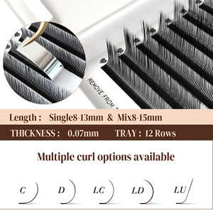 Extensions de <span class=keywords><strong>cils</strong></span> 5D Flora Spikes en gros, <span class=keywords><strong>cils</strong></span> féériques 5D effilés C/D/LC/LJ/LU, base plate, faux <span class=keywords><strong>cils</strong></span> préfabriqués effet mouillé - Product Image 5