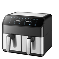 Bon prix Friteuse électrique double à écran tactile de 8 litres Friteuse Four Friteuses intelligentes avec 2 paniers indépendants