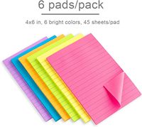 Grosir daftar belanja Diet rencana portabel halaman Horizontal warna Super lengket catatan Tear Off Notepad