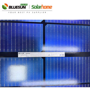 Bluesun Rotterdam Warehouse 450W Panel solar Europa Topcon Paneles solares bifaciales Todos los paneles solares negros - Product Image 3