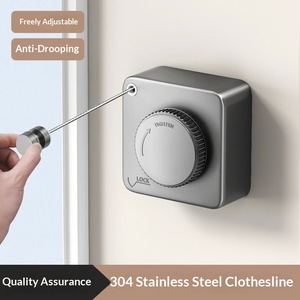 Práctica <span class=keywords><strong>Tendedero</strong></span> Retráctil Multifuncional de Acero Inoxidable para Interiores, Diseño Invisible para un Secado Fácil - Product Image 5