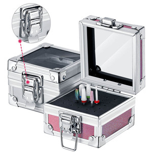 Caja de Almacenamiento Profesional Portátil de Acrílico para Brocas de Uñas, Rectangular, con 25 Orificios, Soporte para Puntas de Pulido, Exhibidor, Organizador de Uñas - Product Image 1
