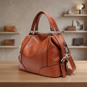 Hand Carving Designer Genuine Leather Zipper Clutch Large Capacity Waterproof Customizable Lightweight Durable 3L+ Handbag - Product Image 6