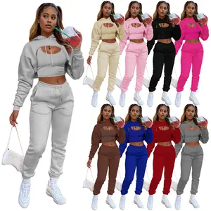 Fall Spring Clothes Jogger Jumper Gym Workout Suits Custom 2 Piece