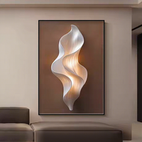 Petite décoration murale de luxe en cristal avec cadre, impression numérique, design 3D, art mural pour salle à manger
