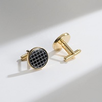 Nouveaux Boutons de Manchette Vintage Plaqués Or Chromé pour Hommes, Accessoire de Costume Formel d'Affaires avec Doublure, Idéal pour Cadeaux et Fiançailles