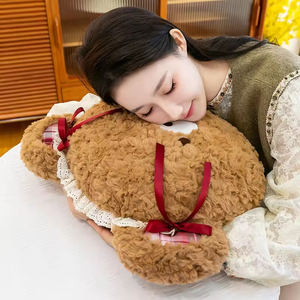 Coussin en peluche tête d'ours 30x40cm, matériau doux et mignon, jouet en peluche, poupée compagnon, cadeau, vente en gros - Product Image 5