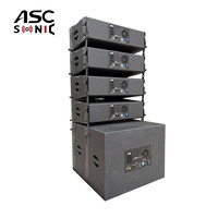 Système de sonorisation actif à deux voies LA-208P&LA-18P avec deux enceintes de 8 pouces et une enceinte de 18 pouces pour les théâtres