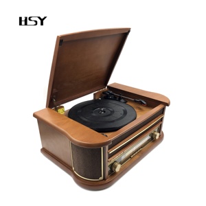 Phong Cách Cũ Cổ Điển Vinyl Kỷ Lục Chơi Retro Gỗ Turntable - Product Image 2