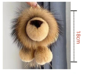 Peluches Plushie Dễ Thương Rex Thỏ Lông Fluffy Sư Tử Keychain Đồ Chơi Sang Trọng Búp Bê Túi Charms Bóng Xe Sư Tử Keychain Thú Nhồi Bông Đồ Chơi - Product Image 3
