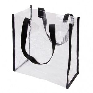 Wholesale Custom Transparent Clear PVC Tote Shopping Bag for Promotional & Business <b>Gifts</b> - Product Image 2
