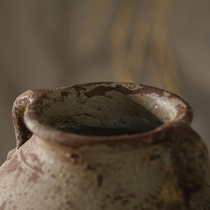 Jarrón Retro de Terracota Redondo, Maceta Decorativa, Estante de Exhibición de Pared, Adorno - Product Image 3