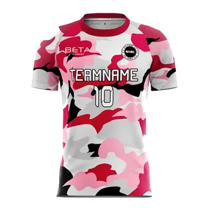 Free Printing 23-24 Season Football Top Quality Home Fan Player Breathable Pink Soccer Jersey OEM ODM