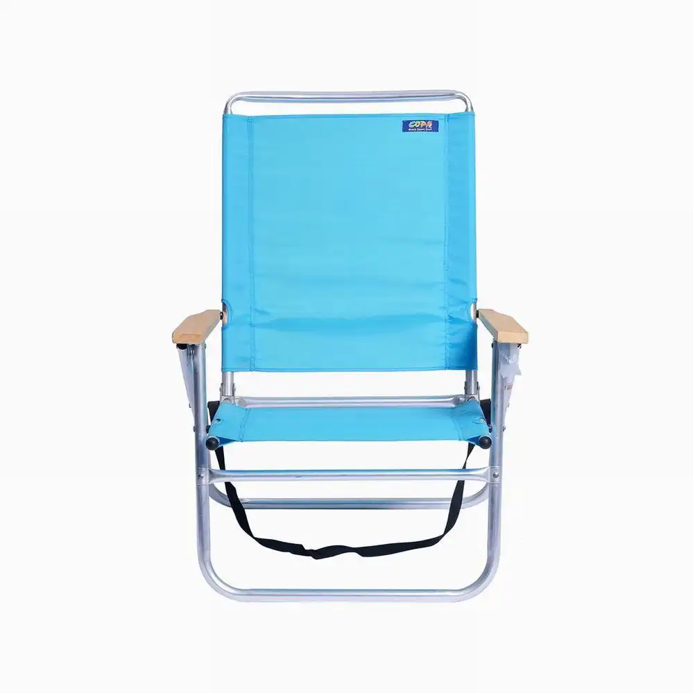 Custom arancione portatile a vita bassa sedia da spiaggia in alluminio Clip personalizzabile facile da trasportare Setup sedia da spiaggia in alluminio