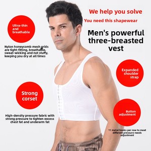 Venta al por mayor de corsé de punto para hombres Fajas Corsé Shaping Tight Ropa interior Reducción de pecho Pecho plano Tire hacia atrás Levantamiento Anti-pecho - Product Image 2