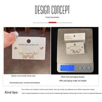 Boucles d'oreilles pendantes en laiton plaqué or avec zircon, motif papillon, style coréen, pour femme, vente en gros