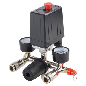 Régulateur d'air Bama 90-120Psi avec manomètre et valve pour compresseur - Product Image 1