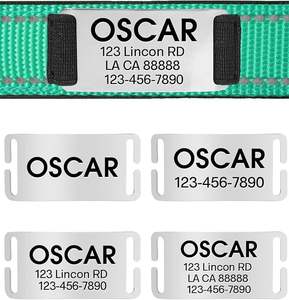 <span class=keywords><strong>Collar</strong></span> para Perro con Placa de Identificación Grabada, Reflectante, Antipérdida, con Nombre y Número de Teléfono, Bordado Personalizado, para Perros Grandes - Product Image 4
