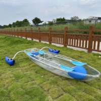Canoë transparent, kayak en cristal, bateau de luxe avec airbag d'équilibrage latéral