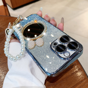 Nueva Funda Protectora de Lujo Hecha a Mano con Espejo y Diamantes de Imitación de Cristal Brillante para iPhone 16 17 13 14 15 Pro Max - Product Image 1