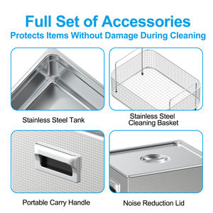 Limpiador Ultrasónico de Laboratorio Eléctrico de Doble Frecuencia GRANBO de 10L y 40K con Función de Barrido, Pulsación, Desgasificación, Emulsificación y Dispersión - Product Image 4