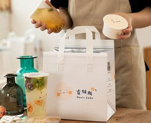 Bolsa Desechable para Llevar Comida, Resistente a la Grasa, con Forro de Papel de Aluminio, Aislamiento Térmico, para Bebidas y Alimentos Calientes y Fríos - Product Image 1