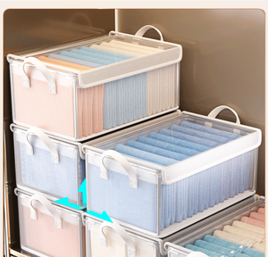 GREENSIDE Panier pliable transparent Boîte de rangement pour vêtements en tissu pour dortoir ou petit grand magasin Bons articles - Product Image 3