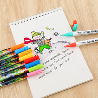 Marqueur Signature Guangna 130 en Plastique Acrylique à Pointe de 0,7 mm pour Papier, Album DIY, Carte Noire et Graffiti - 18 Couleurs
