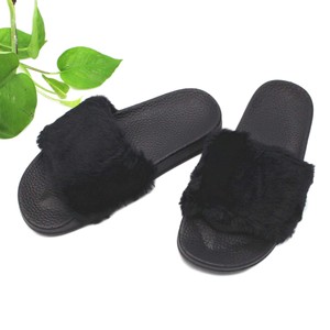 New model wholesale high-quality artificial fur fashion fur slippers with anti-slip <b>function</b> women's <b>shoes</b> for summer - Product Image 1