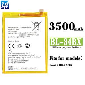 แบตเตอรี่ลิเธียมโพลิเมอร์แบบชาร์จได้คุณภาพสูง OEM BL-34BX X609 สำหรับ Infinix Smart 2 HD - Product Image 6