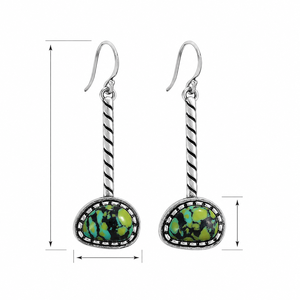 Orecchini creativi a forma di goccia d'acqua, colorati e testurizzati, gioielli retrò da donna per tutti i giorni, idee regalo. - Product Image 5
