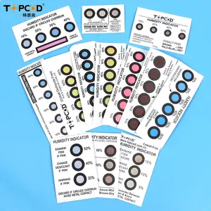 Factory Direct Supply Moisture Strips 3 4 6 Dots Humidity Indicators Label And Sensitive Color Change Humidity Indicator Card