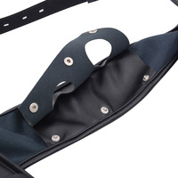 Harnais en cuir PU, culotte de chasteté, double gode en silicone détachable, plug anal, masturbateur féminin, produit sexuel