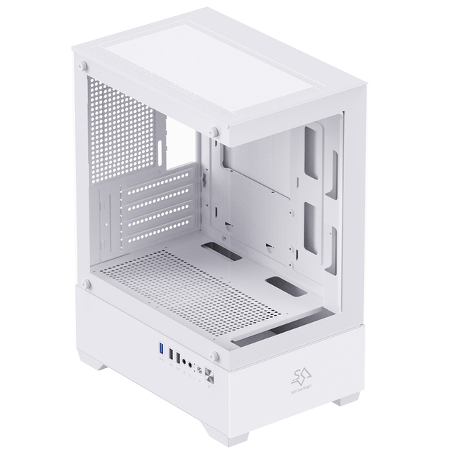 SNOWMAN High Quality MicroATX Mid Tower PC Case Compact Design with Efficient Heat Management & Gaming Style Fan Cooler in Stock