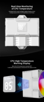 Enfriador de CPU Gamer-X Z-1300 de 90 mm ARGB PWM con Rodamiento de Fluido y Disipador de Calor de Aluminio para Procesador, Ventilador de Refrigeración Silencioso para Juegos de PC