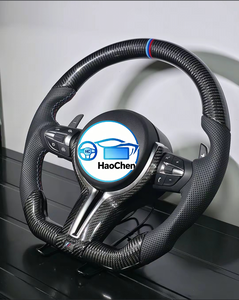 Volante de fibra de carbono con levas de cambio LED personalizado para BMW Serie <span class=keywords><strong>E</strong></span>, compatible con BMW E90 328i E60 E46 E87 E92 M3 E39 X5 E70 X6 E71 E82 - Product Image 1
