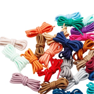 Lacets ronds en polyester de 5 mm de longueur personnalisée, couleur unie, pour chaussures de papa, chaussures de basketball, bottes Martin, baskets classiques avec sacs - Product Image 6