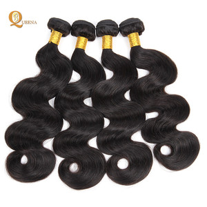 virgen remy crudo ondulado rizado cutícula alineada de 40 pulgadas de la onda del cuerpo <span class=keywords><strong>cabello</strong></span> indio proveedor de la india - Product Image 2
