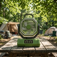 Ventilateur portable RV pour camping en plein air avec lumière LED, réglage personnalisé OEM ODM, 4 vitesses, 20000 mAh